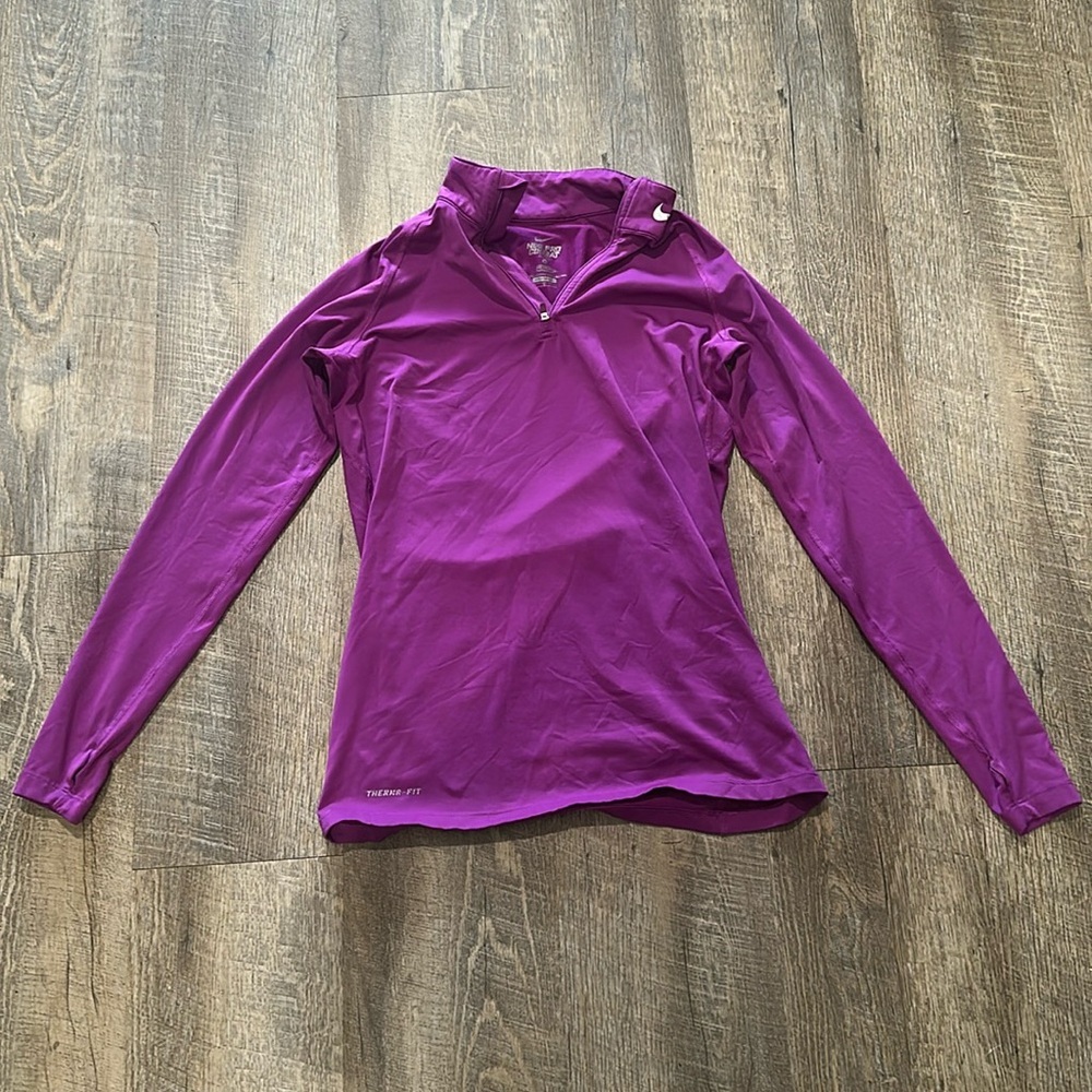 Nike Purple Polo Collar Sweatshirt